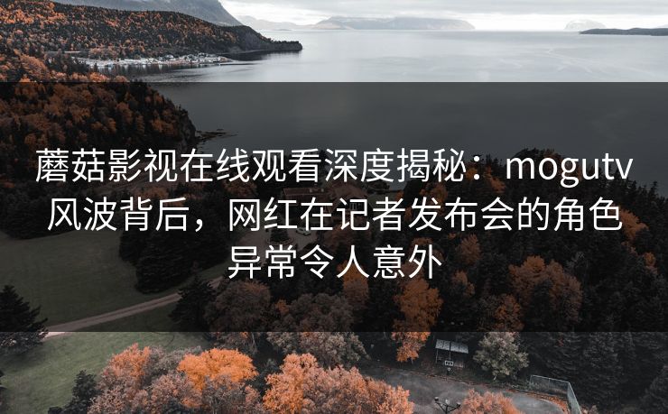 蘑菇影视在线观看深度揭秘：mogutv风波背后，网红在记者发布会的角色异常令人意外